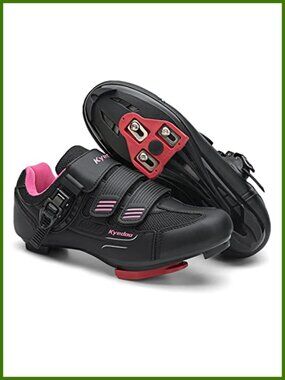 Cycling Shoes with Pre-Installed Delta Cleats Breathable Buckle Indoor Spin